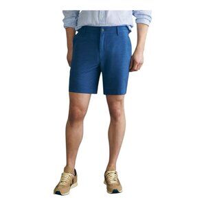 Faherty Men's All Day Shorts Belt Loop Size 28 Inseam 9” Chino Drawstring Navy
